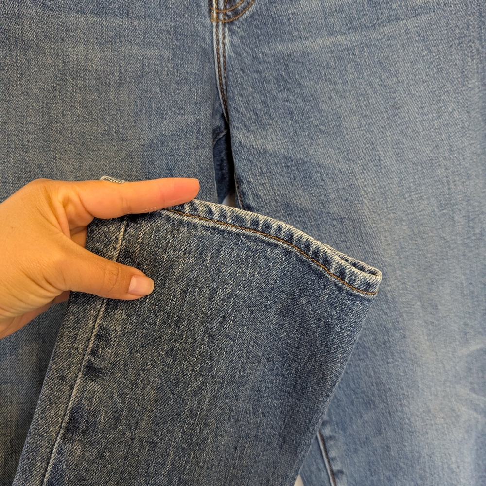 Current/Elliott Blue Straight Leg Jeans Size 25 - Picture 3 of 10